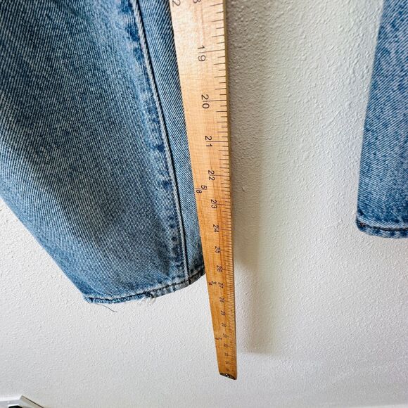 Levis White Oak Cone Denim Light Medium Wash Button Fly Distressed Slim Leg Jean - Picture 14 of 16